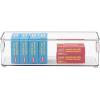 image:imagemDesign Small Plastic Office Storage Container Bins with Handles for Organization in Filing Cabinet Closet Shelf or Desk Drawers Organizer for Notes Pens Pencils Ligne Collection Clear