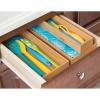 image:imagemDesign Wooden Bamboo Drawer Organizer  12 Long Stackable Storage Box Tray for Kitchen DrawersCabinet  Utensil Silverware Spatula and Flatware Holder  Echo Collection  2 Pack Natural Wood