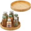 image:imagemDesign Bamboo Lazy Susan Turntable Food Storage Container for Cabinets Pantry Refrigerator Countertops Spinning Organizer for Spice Bottles Condiments Baking 9 Round Echo Collection NaturalPack of 1