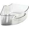 image:imagemDesign Plastic Lazy Susan Cabinet Storage Bin with Front Handle for Kitchen Countertop Pantry Shelf Fridge Organization  Hold Food Drinks Snacks  Ligne Collection  4 Pack  Smoke GraySmoke