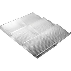 image:imagemDesign Expandable Plastic Deluxe Spice Rack Drawer Organizer for Kitchen Cabinet Drawers 3 Tier Slanted for Spice Jars Food Seasoning Bottle Storage Ligne Collection  ClearSmoke Tint
