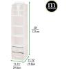 image:imagemDesign Fabric Hanging Organizer  Over Closet Rod Storage  7 Shelves3 Removable Drawers for Baby Nursery or Bedroom Organization Holds Clothes Toys Accessories Jane Collection PinkWhiteCreamWhite