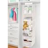 image:imagemDesign Fabric Hanging Organizer  Over Closet Rod Storage  7 Shelves3 Removable Drawers for Baby Nursery or Bedroom Organization Holds Clothes Toys Accessories Jane Collection PinkWhiteCreamWhite