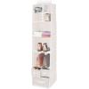 image:imagemDesign Fabric Hanging Organizer  Over Closet Rod Storage  7 Shelves3 Removable Drawers for Baby Nursery or Bedroom Organization Holds Clothes Toys Accessories Jane Collection PinkWhiteCreamWhite