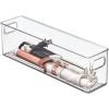 image:imagemDesign Plastic Bathroom Organizer  Storage Holder Bin with Handles for Vanity Cupboard Cabinet Shelf Linen or Hallway Closets Holds Styling Tools Beauty Products  Ligne Collection Clear