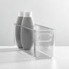 image:imagemDesign Plastic Bathroom Organizer  Storage Holder Bin with Handles for Vanity Cupboard Cabinet Shelf Linen or Hallway Closets Holds Styling Tools Beauty Products  Ligne Collection Clear