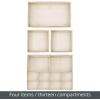 image:imagemDesign Fabric Drawer Organizer Bins KidsBaby Nursery Dresser Closet Shelf Playroom Organization Hold Clothes Toys Diapers Bibs Blankets Set of 4 2 Pack TaupeWhite Polka Dot
