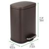 image:imagemDesign Pedal Bin  5 L Stainless Steel Metal Waste Bin with Pedal Lid and Plastic Insert  Small Household Rubbish Bin for Bathroom and Kitchen or as Office Bin etc  BronzeBronze