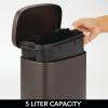 image:imagemDesign Pedal Bin  5 L Stainless Steel Metal Waste Bin with Pedal Lid and Plastic Insert  Small Household Rubbish Bin for Bathroom and Kitchen or as Office Bin etc  BronzeBronze