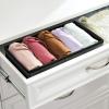 image:imagemDesign Soft Fabric Dresser Drawer and Closet Storage Organizer Bin for Bedroom  Holds Lingerie Bras Socks Leggings Clothes Purses Scarves Lido Collection  6 Pack  Charcoal GrayBlack