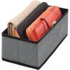 image:imagemDesign Soft Fabric Dresser Drawer and Closet Storage Organizer Bin for Bedroom  Holds Lingerie Bras Socks Leggings Clothes Purses Scarves Lido Collection  6 Pack  Charcoal GrayBlack