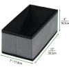 image:imagemDesign Soft Fabric Dresser Drawer and Closet Storage Organizer Bin for Bedroom  Holds Lingerie Bras Socks Leggings Clothes Purses Scarves Lido Collection  6 Pack  Charcoal GrayBlack