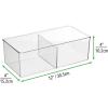 image:imagemDesign Storage Box with 2 Compartments  Practical Clothing Storage Box for The Bedroom  Makeup Accessories and Clothes Organiser  Set of 8  Clear