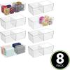 image:imagemDesign Storage Box with 2 Compartments  Practical Clothing Storage Box for The Bedroom  Makeup Accessories and Clothes Organiser  Set of 8  Clear