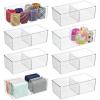 image:imagemDesign Storage Box with 2 Compartments  Practical Clothing Storage Box for The Bedroom  Makeup Accessories and Clothes Organiser  Set of 8  Clear