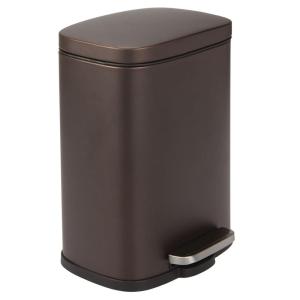 image:imagemDesign Pedal Bin  5 L Stainless Steel Metal Waste Bin with Pedal Lid and Plastic Insert  Small Household Rubbish Bin for Bathroom and Kitchen or as Office Bin etc  BronzeBronze