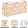 image:imagemDesign 2165 High Steel FrameWood Top Storage Dresser Furniture Unit  5 Removable Fabric Drawers  Wide Bureau Organizer for Bedroom Living Room Closet  Jane Collection Cantaloupe PeachWhite
