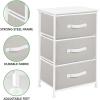 image:imagemDesign Steel Top and Frame Storage Dresser Tower Unit with 3 Removable Fabric Drawers for Bedroom Living Room or Bathroom  Holds Clothes Accessories Jane Collection  Light GrayWhite
