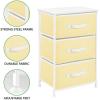 image:imagemDesign Steel Top and Frame Storage Dresser Tower Unit with 3 Removable Fabric Drawers for Bedroom Living Room or Bathroom  Holds Clothes Accessories Jane Collection  Light YellowWhite