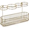 image:imagemDesign Hair Dryer Caddy  Wall Mounted Storage Rack with 4 Compartments  Hair Tool Organiser for Dryers Curling Wands Straighteners  BrassSoft Brass