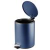 image:imagemDesign Metal 13 Gallon5 Liter Round Step Trash Wastebasket Garbage Container Bin with Lid for Bathroom Powder Room Bedroom Kitchen Craft Room Office  Removable Liner Bucket  Navy BlueNavy