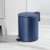 image:imagemDesign Metal 13 Gallon5 Liter Round Step Trash Wastebasket Garbage Container Bin with Lid for Bathroom Powder Room Bedroom Kitchen Craft Room Office  Removable Liner Bucket  Navy BlueNavy