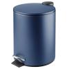 image:imagemDesign Metal 13 Gallon5 Liter Round Step Trash Wastebasket Garbage Container Bin with Lid for Bathroom Powder Room Bedroom Kitchen Craft Room Office  Removable Liner Bucket  Navy BlueNavy