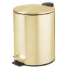 image:imagemDesign Metal 13 Gallon5 Liter Round Step Trash Wastebasket Garbage Container Bin with Lid for Bathroom Powder Room Bedroom Kitchen Craft Room Office  Removable Liner Bucket  Navy BlueSoft Brass