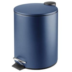 image:imagemDesign Metal 13 Gallon5 Liter Round Step Trash Wastebasket Garbage Container Bin with Lid for Bathroom Powder Room Bedroom Kitchen Craft Room Office  Removable Liner Bucket  Navy BlueNavy