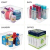 image:imagemDesign Plastic Food Storage Container Bin with Handles  for Kitchen Pantry Cabinet FridgeFreezer  Narrow for Snacks Produce Vegetables Pasta  BPA Free Food Safe  4 Pack Clear12 x 10 x 8 Pack of 4