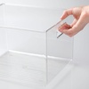 image:imagemDesign Plastic Food Storage Container Bin with Handles  for Kitchen Pantry Cabinet FridgeFreezer  Narrow for Snacks Produce Vegetables Pasta  BPA Free Food Safe  4 Pack Clear12 x 10 x 8 Pack of 4