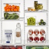image:imagemDesign Plastic Food Storage Container Bin with Handles  for Kitchen Pantry Cabinet FridgeFreezer  Narrow for Snacks Produce Vegetables Pasta  BPA Free Food Safe  4 Pack Clear10 x 65 x 8 Pack of 4