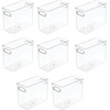 image:imagemDesign Plastic Food Storage Container Bin with Handles  for Kitchen Pantry Cabinet FridgeFreezer  Narrow for Snacks Produce Vegetables Pasta  BPA Free Food Safe  4 Pack Clear10 x 5 x 8 Pack of 8
