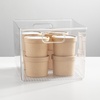 image:imagemDesign Plastic Food Storage Container Bin with Handles  for Kitchen Pantry Cabinet FridgeFreezer  Narrow for Snacks Produce Vegetables Pasta  BPA Free Food Safe  4 Pack Clear12 x 10 x 8 Pack of 4
