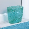 image:imagemDesign Plastic Slim Oval 2 Gallon Trash Can Wastebasket Garbage Bin  Decorative Themed Basket for Bathroom Bedroom Office  Hold Trash Waste Recycling  Pebbles Collection  BlueBlue