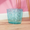 image:imagemDesign Plastic Slim Oval 2 Gallon Trash Can Wastebasket Garbage Bin  Decorative Themed Basket for Bathroom Bedroom Office  Hold Trash Waste Recycling  Pebbles Collection  BlueBlue