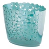 image:imagemDesign Plastic Slim Oval 2 Gallon Trash Can Wastebasket Garbage Bin  Decorative Themed Basket for Bathroom Bedroom Office  Hold Trash Waste Recycling  Pebbles Collection  BlueBlue