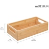 image:imagemDesign Bamboo Bathroom Storage Container Bin  Drawer Organizer Crate Box with Handles for Cabinet Shelves Vanity or Closet Holds Soap Lotion or Shampoo Echo Collection 2 Pack NaturalTan