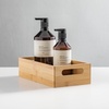 image:imagemDesign Bamboo Bathroom Storage Container Bin  Drawer Organizer Crate Box with Handles for Cabinet Shelves Vanity or Closet Holds Soap Lotion or Shampoo Echo Collection 2 Pack NaturalTan