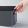 image:imagemDesign Deep Plastic Bathroom Vanity Storage Bin with Handles  Organizer for Hand Soap Body Wash Shampoo Lotion 4 Pack  Charcoal Gray