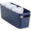 image:imagemDesign Large Plastic Storage Bin with Handles for Bathroom Cupboard Cabinet Under Sink or Counter Holds Toilet Paper Hair Tools Makeup Accessories 16 Long Aura Collection 8 Pack Navy Blue