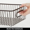 image:imagemDesign Metal Bathroom Storage Organizer Basket Bin  Farmhouse Wire Grid Design  for Cabinets Shelves Closets Vanity Countertops Bedrooms Under Sinks  Large 4 Pack  Bronze