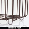 image:imagemDesign Metal Bathroom Storage Organizer Basket Bin  Farmhouse Wire Grid Design  for Cabinets Shelves Closets Vanity Countertops Bedrooms Under Sinks  Large 4 Pack  Bronze