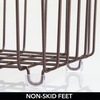 image:imagemDesign Metal Bathroom Storage Organizer Basket Bin  Farmhouse Wire Grid Design  for Cabinets Shelves Closets Vanity Countertops Bedrooms Under Sinks  Large 4 Pack  Bronze