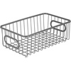 image:imagemDesign Metal Bathroom Storage Organizer Basket Bin  Modern Wire Grid Design  for Organization in Cabinets Shelves Closets on Countertops Bedroom Under Sink  Small 4 Pack  Graphite Gray