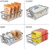 image:imagemDesign Metal Bathroom Storage Organizer Basket Bin  Modern Wire Grid Design  for Organization in Cabinets Shelves Closets on Countertops Bedroom Under Sink  Small 4 Pack  Graphite Gray