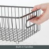 image:imagemDesign Metal Bathroom Storage Organizer Basket Bin  Modern Wire Grid Design  for Organization in Cabinets Shelves Closets on Countertops Bedroom Under Sink  Small 4 Pack  Graphite Gray