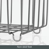 image:imagemDesign Metal Bathroom Storage Organizer Basket Bin  Modern Wire Grid Design  for Organization in Cabinets Shelves Closets on Countertops Bedroom Under Sink  Small 4 Pack  Graphite Gray