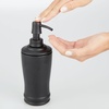 image:imagemDesign Metal Bathroom Vanity Countertop Accessory Set  Includes Refillable Soap Dispenser Divided Toothbrush Stand Tumbler Rinsing Cup Vivi Collection Set of 3 Matte Black