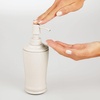 image:imagemDesign Metal Bathroom Vanity Countertop Accessory Set  Includes Refillable Soap Dispenser Divided Toothbrush Stand Tumbler Rinsing Cup Vivi Collection Set of 3 Cream